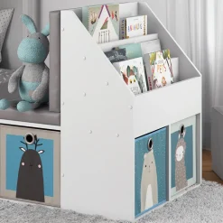 Vicco Kinderregal ONIX mit Sitzbank Kindersitzbank Spielzeug Kinderzimmerregal Best