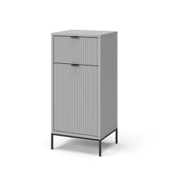 Vicco Midischrank Eliza 40 x 87 cm, Grau, schmaler Badschrank, Tür und Schubfach Online