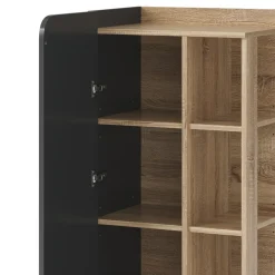 Vicco Midischrank Karen Sonoma Anthrazit 50 x 128 cm Tür offene Fächer Discount