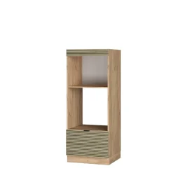 Vicco Mikrowellenschrank Fame-Line Eiche gefräst 60 cm mit Schublade Outlet