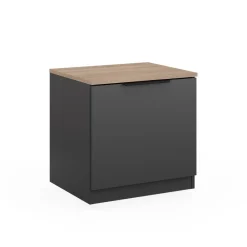 Vicco Nachttisch Betti, 50 x 50 cm, Anthrazit Sonoma mit 1 Klappe, Schlafzimmer Discount