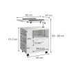 Nachttisch Bora Weiß 90 x 40 cm mit 2 Schubladen ^ Vicco Clearance
