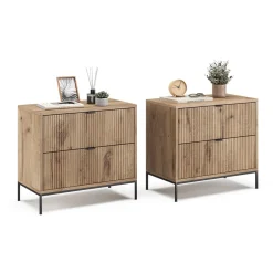 Vicco Nachttisch Eliza Viking Oak 2er Set New