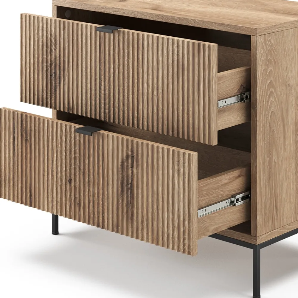 Vicco Nachttisch Eliza Viking Oak 2er Set New