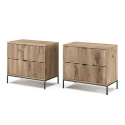 Vicco Nachttisch Eliza Viking Oak 2er Set New