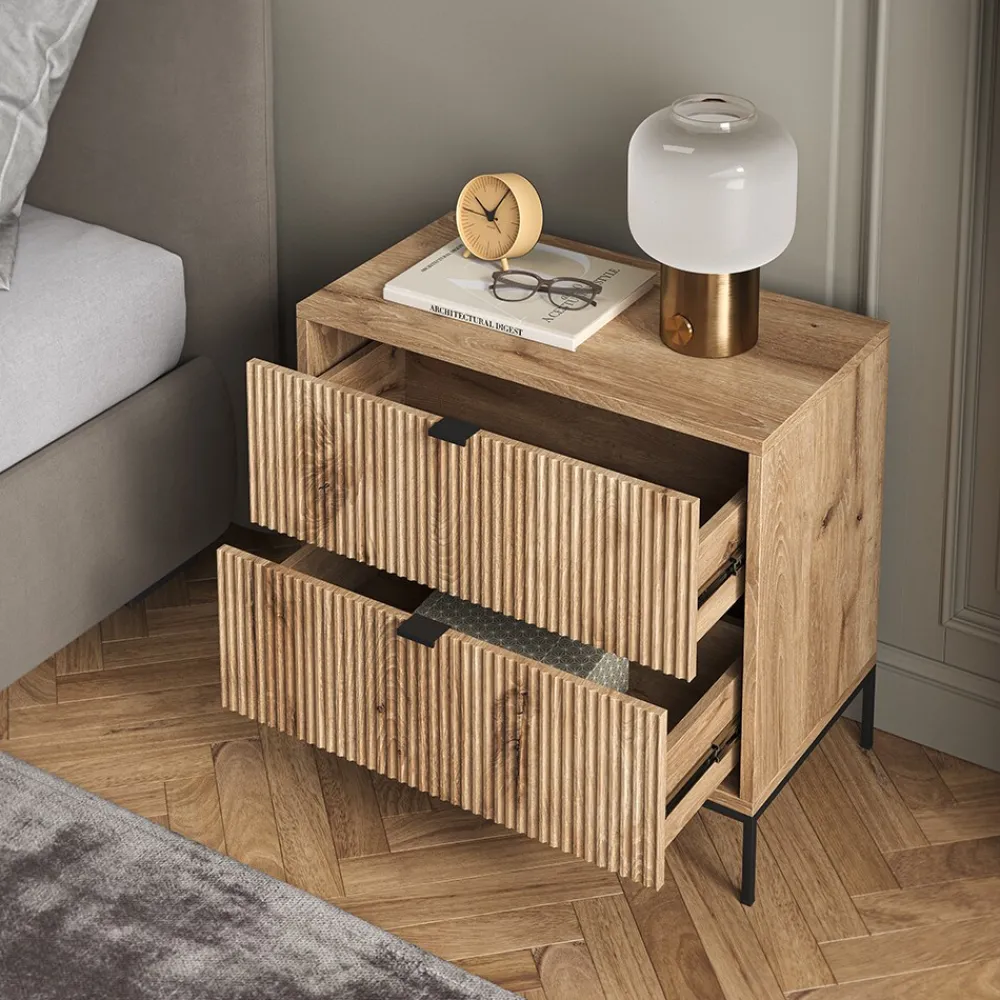 Vicco Nachttisch Eliza Viking Oak 2er Set New