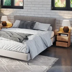 Vicco Nachttisch Monty, 39,6 x 59,1 cm, Goldkraft Eiche, Nachtschrank mit 2 Schubfächer Online