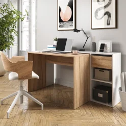 Schreibtisch Ben Weiß-Sonoma Computertisch ausziehbar Arbeitstisch Bürotisch ^ Vicco