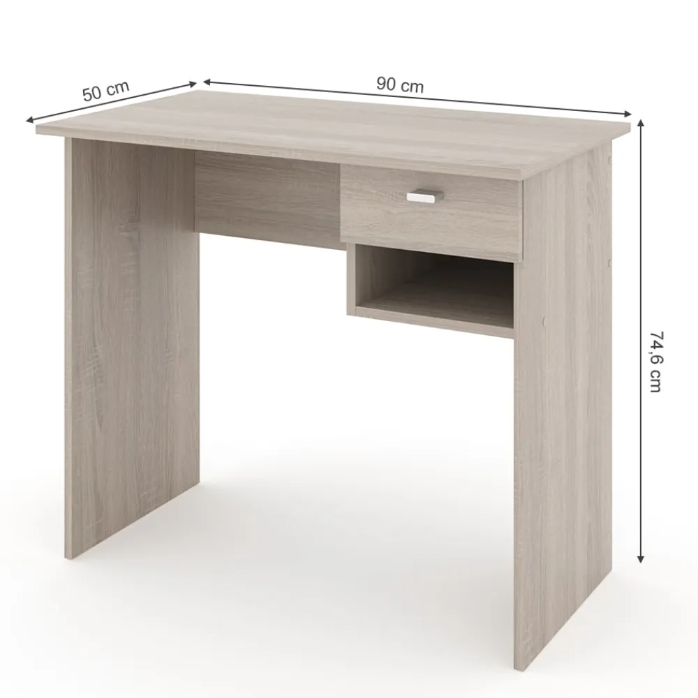 Vicco Schreibtisch COLIN Sonoma Eiche Arbeitstisch Bürotisch Regal PC Tisch Outlet