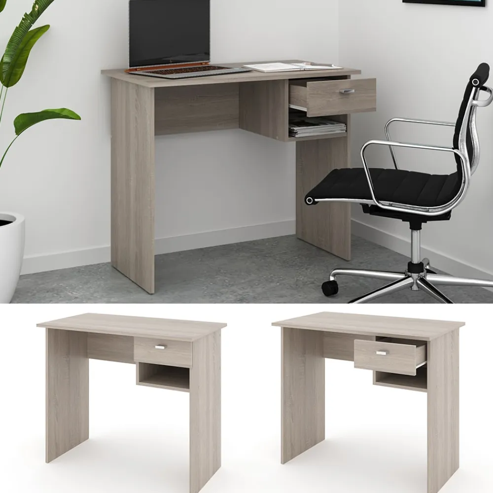 Vicco Schreibtisch COLIN Sonoma Eiche Arbeitstisch Bürotisch Regal PC Tisch Outlet