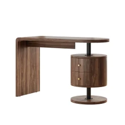 Schreibtisch Lara Eiche rustikal 120 x 50 cm mit 2 Schubladen ^ Vicco New