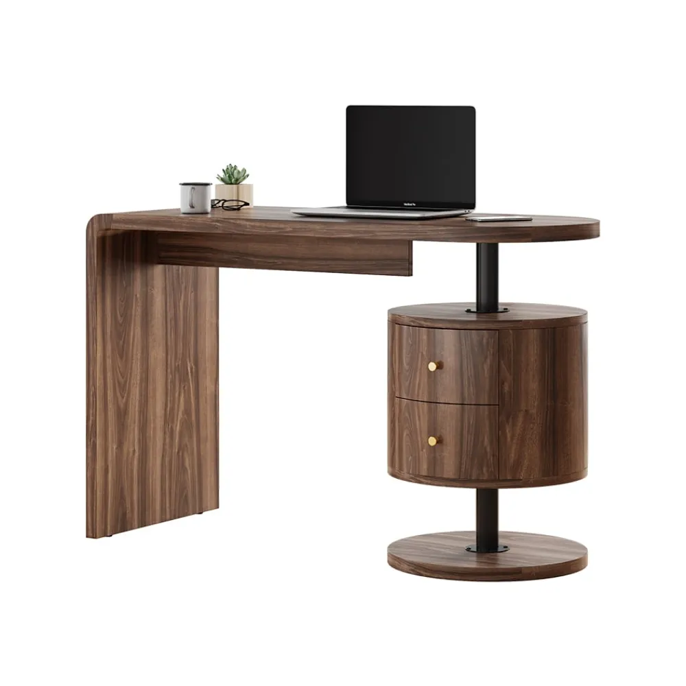 Schreibtisch Lara Eiche rustikal 120 x 50 cm mit 2 Schubladen ^ Vicco New