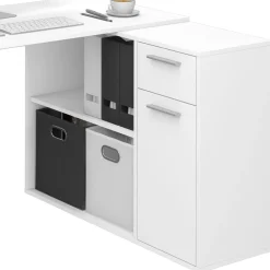 Vicco Schreibtsich Eckschreibtisch Schreibtischkombi Robin weiß Computertisch Clearance