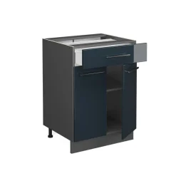 Vicco Schubunterschrank Fame-Line Anthrazit Dunkelblau Hochglanz 60 cm ohne Arbeitsplatte Outlet