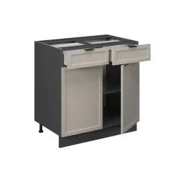 Vicco Schubunterschrank Fame-Line Anthrazit Grau-Beige gerahmt 80 cm ohne Arbeitsplatte Sale