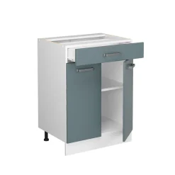 Vicco Schubunterschrank Küchenschrank R-Line Solid Weiß Blau Grau 60 cm modern Best