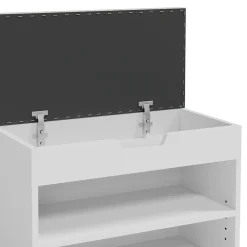 Schuhbank Schuhschrank Schuhablage Sitzbank Klappdeckel 6 Paar Schuhe Weiß ^ Vicco Clearance