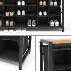 Vicco Schuhschrank Fyrk Eiche rustikal 100 x 54,5 cm Online