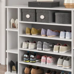 Schuhschrank Levin weiß Schuhkommode Schuhregal Stiefelfach Schuhablage ^ Vicco Best