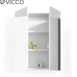 Spiegelschrank FREDDY Weiß Spiegel Badspiegel Wandspiegel Badezimmer ^ Vicco Hot