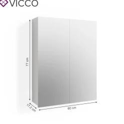 Spiegelschrank FREDDY Weiß Spiegel Badspiegel Wandspiegel Badezimmer ^ Vicco Hot