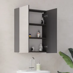 Vicco Spiegelschrank FREDDY Anthrazit Spiegel Badspiegel Wandspiegel Badezimmer New