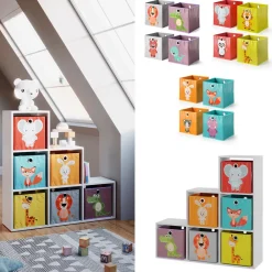 Vicco Treppenregal Raumteiler Bücherregal 6 Fächer Weiß Stufenregal Faltbox Discount