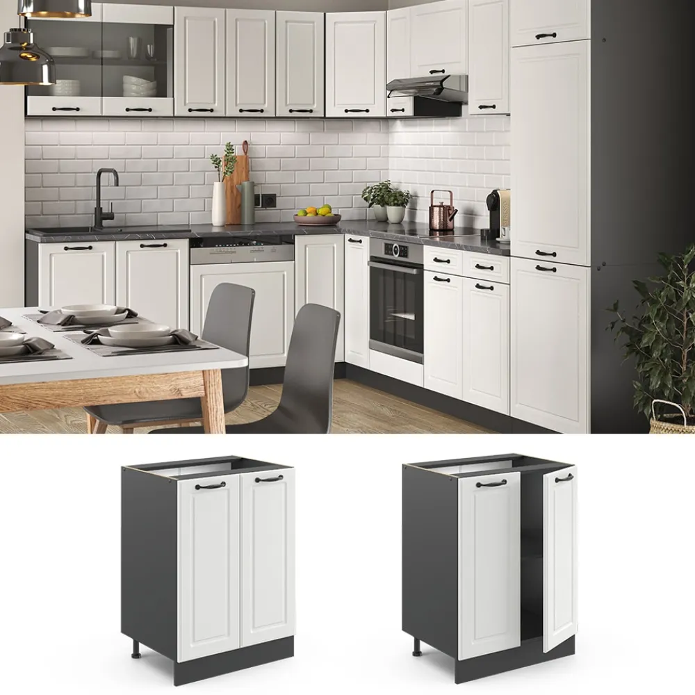 Vicco Unterschrank 60 cm Anthrazit Küchenschrank Unterschrank Küchenzeile R-Line Hot