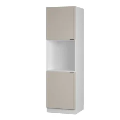 Vorratsschrank Fame-Line Weiß Grau-Beige gerahmt 60 cm 2 Türen ^ Vicco Best