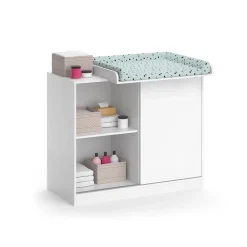 Wickelkommode Ruben 113 x 53 cm, Weiß, Wickeltisch inkl. Wickelauflage ^ Vicco Discount