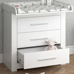 Wickeltisch MIRO Wickelkommode mit Aufsatz Wickelregal Kommode Schubladen ^ Vicco