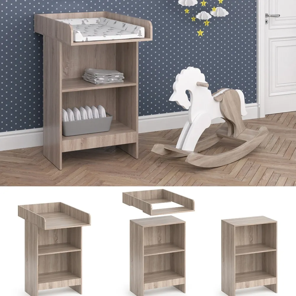 Vicco Wickeltisch Wickelkommode Wickelschrank Leo Wickelaufsatz Sonoma Ablage Online