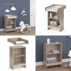 Vicco Wickeltisch Wickelkommode Wickelschrank Leo Wickelaufsatz Sonoma Ablage Online