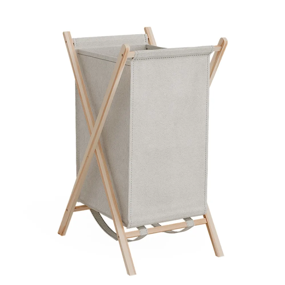 Wäschekorb Bruno Beige 40 x 64 cm ^ Vicco Online