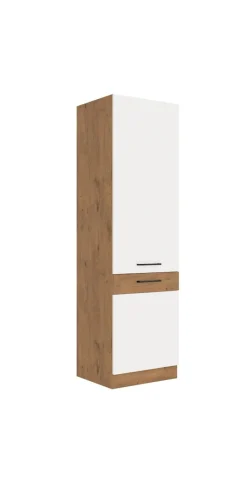 Vigo Hochschrank 60 Eiche Lancelot Weiß Hochglanz Küchenzeile Küchenblock Küche ^ Küchen-Preisbombe