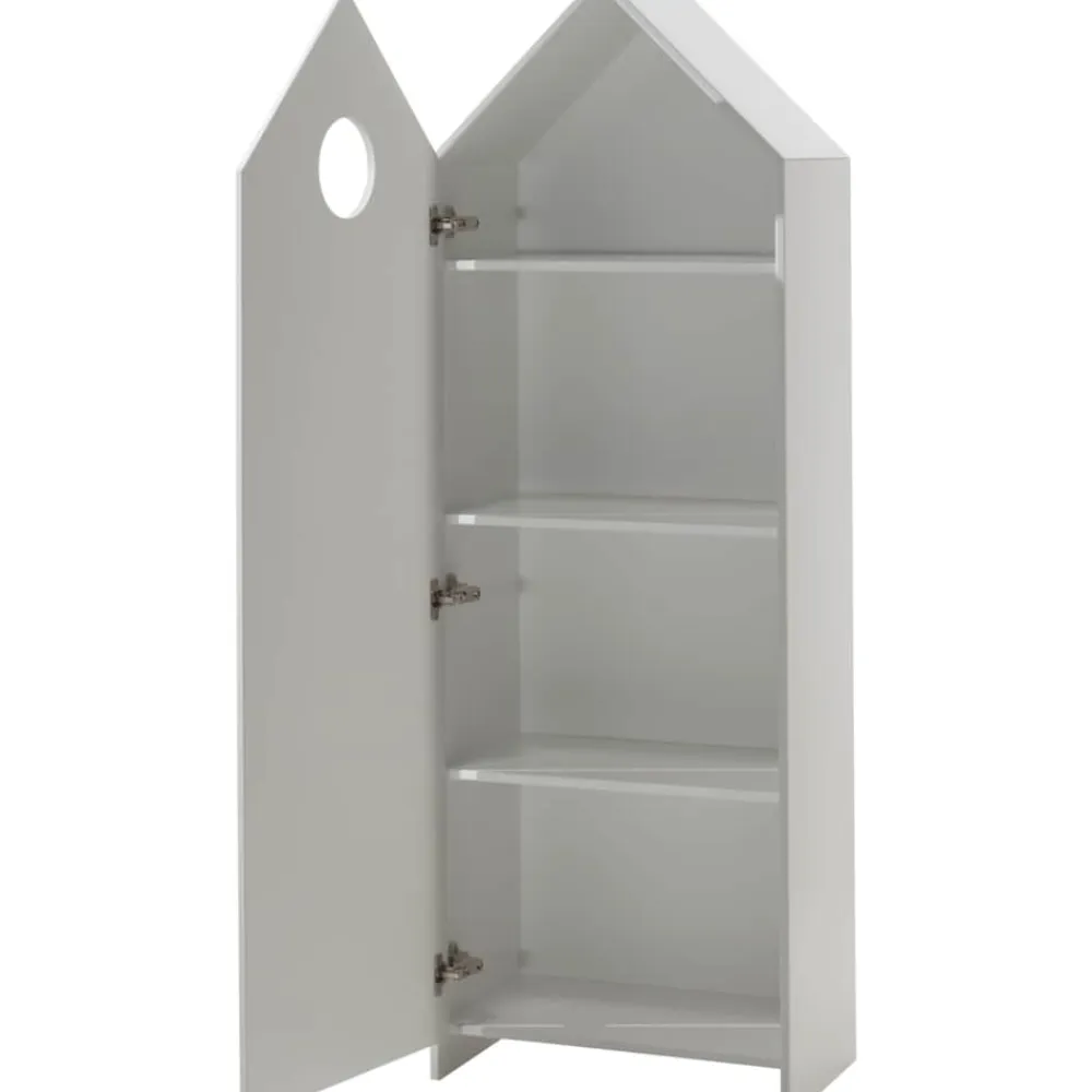 vipack CASAMI Set 3-teilig - 2x Schrank 1-türig mit Front in Weiß, 1x Regalschrank Schranktüren Weiß und Pink Outlet