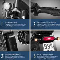 E-Scooter - XI-1500-EEC - schwarz, 15Ah ^ Viron Hot