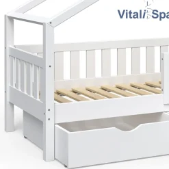 VitaliSpa Design Kinderbett 160x80 Babybett Jugendbett 2 Schubladen Lattenrost Outlet