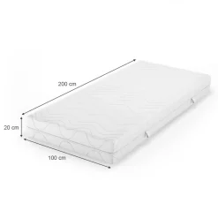 Kaltschaummatratze Matratze 7-Zonen 100x200cm Schaumkern 20cm hoch ^ VitaliSpa Best