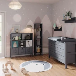 Kinderregal Ajaton Grau 103,6 x 113,4 cm ^ VitaliSpa