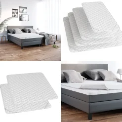 VitaliSpa Matratzenschoner Topper Matratzen-Auflage weiß für Boxpspringbett New