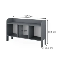 Sitzbank Ajaton Grau 107,2 x 63,8 cm ^ VitaliSpa New