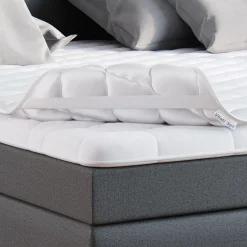 Topper Matratzenschoner 90x200 cm Matratzen-Auflage weiß Microfaser ^ VitaliSpa New