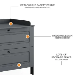 VitaliSpa Wickelkommode Ajaton Grau 108 x 98 cm Clearance