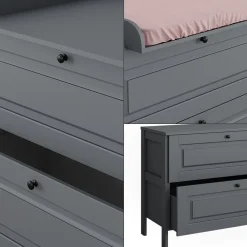 VitaliSpa Wickelkommode Ajaton Grau 108 x 98 cm Clearance