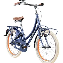 Volare Classic Oma 20 Zoll Kinderfahrrad Jugendfahrrad ab ca. 6 Jahren Mädchen Jungen 120 - 135 cm 1 Gang Rücktrittbremse blau matt Outlet