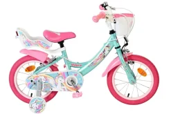 Volare Kinderfahrrad  Unicorn 14 Zoll ohne Rücktrittbremse, grün New