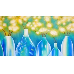 Wandbild Vasen, 100% handgemaltes Ölgemälde Gemälde XL, 135x70cm ^ MCW Sale
