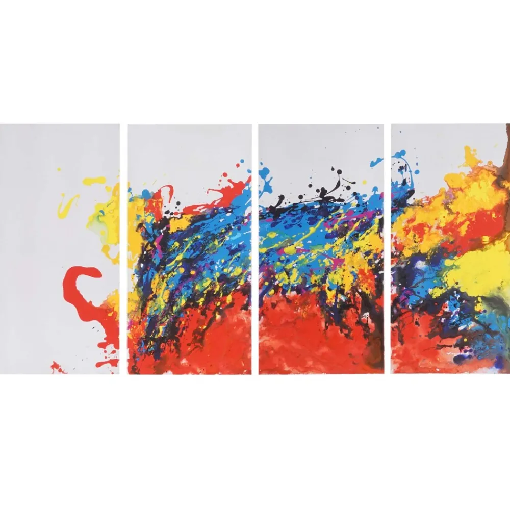 MCW Wandbild Wave, 100% handgemaltes Ölgemälde Gemälde XL, 120x60cm