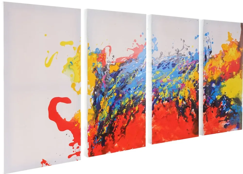 MCW Wandbild Wave, 100% handgemaltes Ölgemälde Gemälde XL, 120x60cm